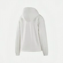 Skechers 保暖加絨羊羔絨白色針織女子運動連帽外套 - 乳白色 - 查看 4