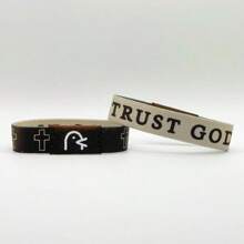 Daily Bible Verse Bracelet Yappy Bible Verse Christian Bracelet - 黑色 - 查看 5