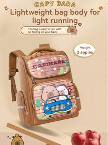 New Cute Student Backpack For Boys And Girls, Lightweight, Large Capacity, Casual Backpack For Teenagers, Multiple Colors - Capibara Backpack - View 5