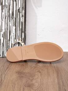 Sandalias de mujer nuevas de verano 2025, Ins, de punta redonda, sencillas y versátiles, estilo hada, planas y de dedo abierto, casuales