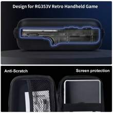 EVA Carrying Case For R36S / RG353V / XU10 / RG35XX / RG353VS Handheld Game Console, RG353V / RG35XX Portable Game Console Storage Case, Retro Game Console Carrying Bag(Box Only) - Black - View 3
