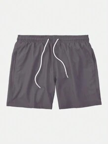 Men's Tactel Basic Shorts Beach Gym Running And Training - Dark Grey - View 4