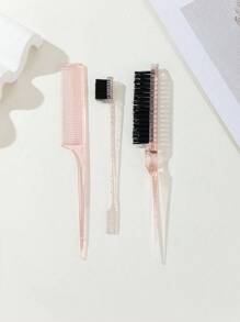 3/4PCS/Set Loose Powder Tapered Brush, Dual-Ended Edge Controlling Brush And Fluffy Powder Shape Brush Kit