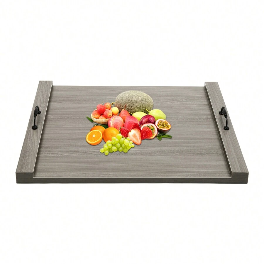 Noodle Board Stove Cover-Wood Stove Top Covers W/Handles For Electric Stove - 灰色 - 查看 1