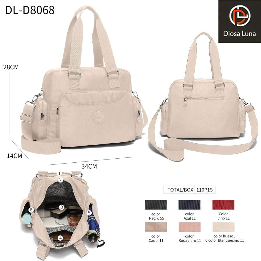 Premium Quality Women's Crossbody Bag, Casual Clutch Bags, Shoulder Bags, Crossbody Bags, New Large Quality Fabric Bag With One Shoulder, Large Capacity, Versatile And Waterproof Shoulder Bag - 米色 - 查看 1