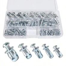 20/48/90 pièces Ensemble écrou à pétales premium - en acier au carbone , résistant à la rouille, facile à installer avec des pinces pour une décoration d'intérieur sécurisée et des projets de construction sur cloisons sèches et murs creux