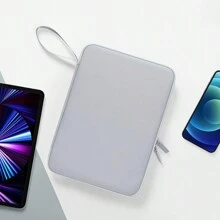 غلاف وحقيبة حمل لأجهزة تابلت 10.9 بوصة، متوافق مع جهاز iPad Pro M2/M1، Surface Pro 10.3 بوصة X/9/8/7/6، بجيوب للإكسسوارات (10.9 بوصة، بي يو - رمادي)