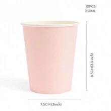 Vasos de papel desechables para fiesta de 9 oz, vasos de colores múltiples para agua, jugo, café o té, ideal para bodas, fiestas, picnics, barbacoas, viajes y eventos