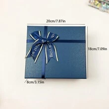 1 pezzo, Scatola regalo con fiocco blu, confezione lussuosa e bella, scatola regalo rettangolare con fiocco elegante e atmosferica, adatta per rossetto, profumo, portafoglio, gioielli, tazza, tazza termica, tablet, scatola regalo, scatola regalo per matrimoni, scatola regalo per San Valentino, scatola regalo con fiocco per Capodanno, confezione cosmetici, la scatola regalo preferita per le feste. - Multicolore - Visualizzare 10