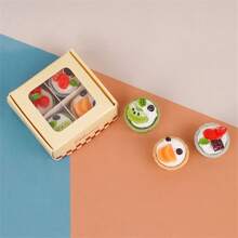 5/6/10/12pcs Realistic Mini Cakes, Pastries, Cake Boxes, 1:12 Dollhouse Accessories, Dollhouse Decor, Miniature Cake Models, Micro Scene Photography Props, Pretend Play Toys, Mini Food Replicas - Multicolor - View 7