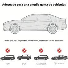 Cubierta Funda Protector Impermeable Con Reflectantes 4.9m PARA CARRO - Plateado - Ver 2