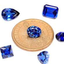 One 100% Lab Grown Sapphire Oval Cut Gemstone For Charms Advanced Jewelry Making Materials DIY - Blue - View 5