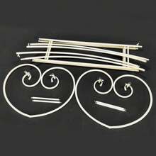 Futchoy 2.3M Bow Wedding Arch Flowers Balloon Frame Metal Scaffolding Stand Decor Stand - 白色 - 查看 8