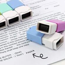 Customized Handwritten Signature Stamp: Personalized Automatic Pressing Name Stamp With Built-In Ink, Can Be Seamlessly Stamped On Various Materials And Surfaces. An Ideal Gift For Her, Boyfriend, Girlfriend, Dad, Mom, Family, Friends, Son, Daughter, And Kids. Suitable For Kitchen, Dining Room, Bedroom, Office, Living Room, Home, Garden, Tea Room, And Other Occasions - BD0513 - View 6