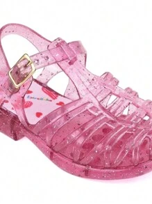 Sandália Infantil Cristal Com Glitter - Pink - Visão 1