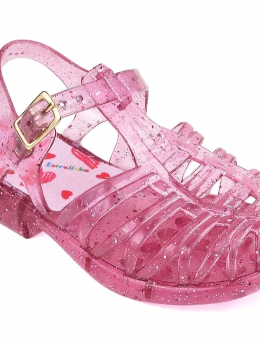 Sandália Infantil Cristal Com Glitter - Pink - Visão 1