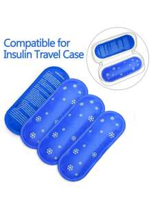 1 Pack/2 Packs/3 Packs Therapeutic Gel Pack, Gel Ice Cold Compress Ice Bar, Reusable Comfortable Soft Touch Portable Insulin Bag Cooler, Insulin Gel Ice Pack, Provide Long-Lasting Cooling Relief