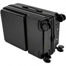 20'' Carry On Luggage Hard Side Luggage With Spinner Wheels Hard Side Suitcase PC Hardshell Spinner Luggage With TSA Lock - Black - Black - View 7