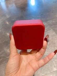 1 件奢华闪亮水钻珠宝盒、化妆垫、戒指、手镯、耳环、项链收纳盒，紧凑便携设计，适合梳妆台和旅行 - 銀色 - 查看 7