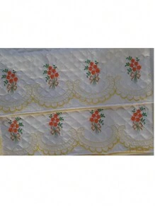 Pair Of 200 Thread Count 100% Cotton Embroidered Quilted Pillowcases - 黃色 - 查看 1