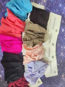 Kit 24 Scrunchies Fabric Medium Socks Women's Hair Salon Premium Gift - 彩色 - 查看 7