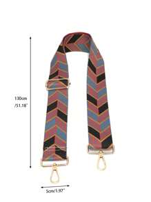 几何色块可调节肩带、包带配件、斜挎带、男女皆宜（图案随机选择）