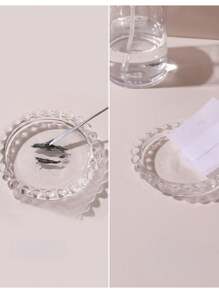 1 hộp đựng phấn viền ngọc trai, hộp vệ sinh cọ trang điểm, hộp pha sơn móng tay hình hoa và dụng cụ làm sạch cọ. - Bạc - Xem 9