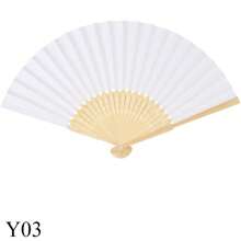 1/5pcs Bride Bridesmaid Hand Fan DIY Blank White Paper Bamboo Folding Fan Outdoor Wedding Party Souvenir Gift Foldable Bamboo Hand Fan Bridal Shower Decor Proposal Gifts