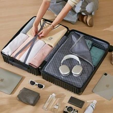 28-Inch Large Capacity Luggage Suitcase With Lock, Lightweight And Portable Travel Companion Bag For School School Accessories School Stuff - Mint Green - View 8