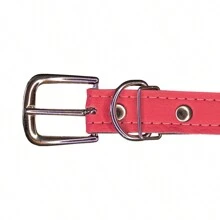 Synthetic Leather Dog Collar For Large And Small Dogs - Pink - View 4