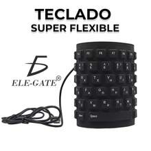 Teclado Alambrico Flexible Usb Pc Laptop Contra Agua CON NUMERICO - Negro - Ver 5