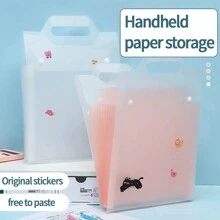 1pc A4 Size Multi-Layer File Organizer Folder, Student Accordion Document Bag For Storing Papers, Test Papers, Data Collection - Test Paper Storage Bag - View 7