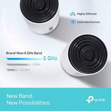 TP-Link AI Deco Mesh Dual Band WiFi 6E Router Built Up WiFi Router 270m2 Coverage 5 400 Mbps Speed For 200 Devices Use As A Mesh Wifi Extender Booster Compatible With All Deco Models Add On - 1Pack-AXE5400WiFi6E - View 4