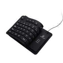 Teclado Alambrico Flexible Usb Pc Laptop Contra Agua CON NUMERICO - Negro - Ver 2