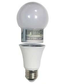 1 个灯泡形储蓄罐，隐藏式储物保险箱，用于隐藏金钱、珠宝、贵重物品 - 彩色 - 查看 5