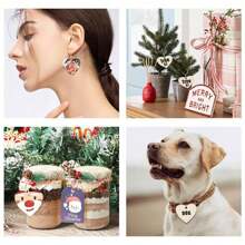 1 caja con 150/300 piezas de set de manualidades con colgantes de llavero de madera con forma de corazón sin terminar, con anillas - Bloques de madera rectangulares para personalizar manualidades de llaveros, adecuados para decoración de llaveros, hacer etiquetas DIY, decoración de equipaje, manualidades navideñas, multiusos, resistentes, regalos lindos y exquisitos, o (10/20/30 sets por paquete - 30/60/90 piezas)