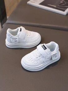 1 Pair Kids Casual Waterproof Sports Shoes, Boys & Girls Baby White Sneakers - White - View 4