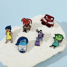 Disney 1/6 Pcs Anime Carros Broche Criativo Mater Esmalte Pin Metal Emblema Jóias Roupas Mochila Acessórios