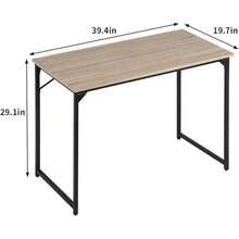 Computer Desk,39.4 Inches Home Office Desk Writing Study Table Modern Simple Style PC Desk With Metal Frame,Nature - Nature - 查看 3