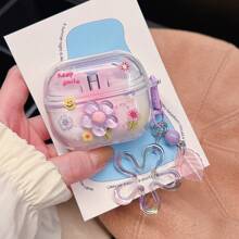 全新彩色可爱耳机盒，适用于 Buds FE/Buds 3/3 Pro、Galaxy BudsPro、Galaxy Buds Live、Buds2、Buds 2 Pro 无线蓝牙耳机，透明耳机充电盒保护套 - 炫彩紫 - 查看 9