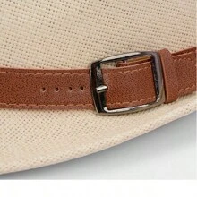 Panama Style Fedora Straw Sun Hat With Leather Belt Womens Fedora Hats For Women Dress Hats Women Hats Fashion Straw Fedora