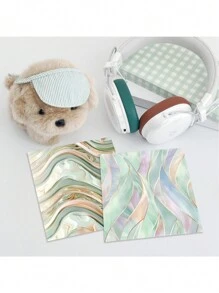 8 Sheets Green Laser Scrapbook Paper, Sea Shell Shape Scrapbooking Supplies,Craft Paper,Junk Journal Paper,Decoupage Paper For Bullet Journal,Card Making,DIY Art Crafts Collages,School Supplies,Back To School - Multicolor - View 3