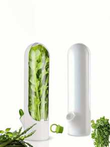 1 pieza Botella para preservar vegetales, botella para preservar hierbas, botella de almacenamiento de hierbas, utensilios de cocina para el hogar, botella para preservar vegetales frescos para almacenar cilantro, menta, perejil, espárragos, artículos de cocina