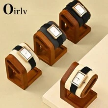 Oirlv 2025 新款復古木製手錶與手鍊展示架，零售店櫥窗手鍊珠寶陳列架批發 - 實木手錶架 - 查看 3