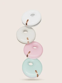 1pc Donut-Shaped Retainer Storage Box, Invisible Retainer Teeth Correction Retainer Storage Box, Portable Denture Storage Box, Storage Bins For Home Organization , Double Layer Dentals Case, Round Brace Box, Retainer Case, Invisible Brace Storage Box, Mouth Guard Case For Travel. - Multicolor - View 9