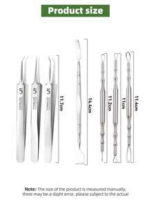 7PCS/Set Acne Blackhead Removal Needles Stainless Steel Black Spot Blemish Pimple Removal Needle Deep Cleansing Tool Face Skin Care Kit