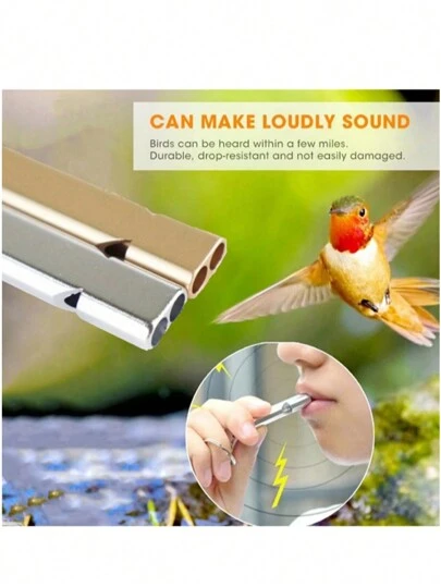 3个装高效鸟类训练哨 - 不锈钢材质，适用于鹦鹉、鸽子及其他鸟类 - 超声波设计，增强沟通和行为表现