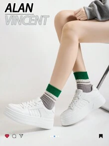 Alan Vincent【厚底增高系列】女白鞋2025新款厚底运动鞋时尚增高鞋休闲运动鞋女户外鞋女士鞋学生女童鞋日常百搭舒适搭配各种裤子和牛仔裤