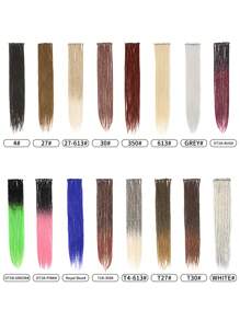 24 英寸合成辫子接发 10 股嬉皮士单头辫子渐变金色 0.6 厘米宽接发雷鬼风格钩针头发适合女性圣诞节新年狂欢音乐节 - 彩色 - 查看 3