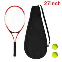 27 Inch Adults Tennis Racquets Tennis Racket Set With 2 Tennis Balls For Starter - Red - View 1